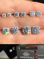 Real Moissanite Square Halo