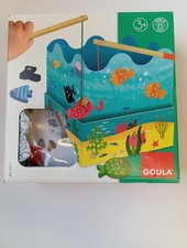 Goula Magnetisches Angelspiel Holz Motorikspielzeug Farbenfroh Fisch Kinder
