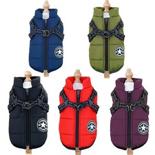 Hundeweste Hund Winter Warm Gepolsterte Mantelgeschirr Reißverschlussjacke