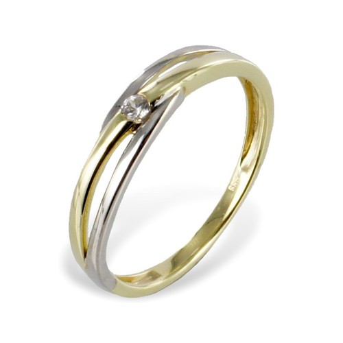 Ring bicolor zirkonia - ring,