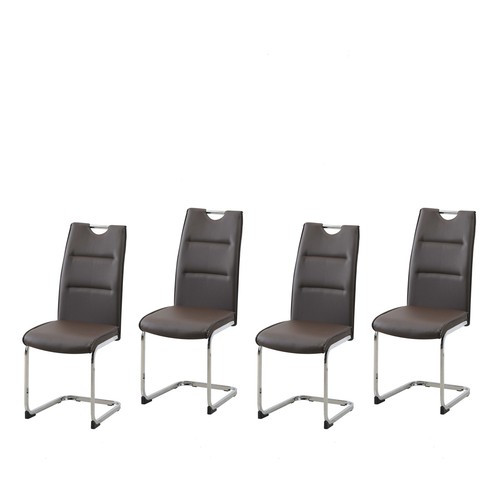 Schwingstuhl 4er set braun - schwingstuhl,