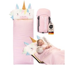 Skandika Kinderschlafsack Soti Camping Schlafsack bis 150 cm Einhorn B-Ware