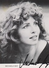 MICHAELA MAY Original Autogramm signierte Postkarte 90er Jahre