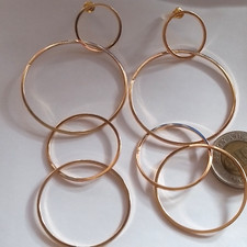 Ohrstecker  XL goldfarben