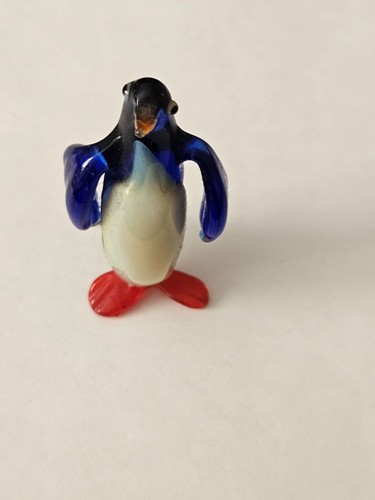 Glas pinguin kobaltblau - kobaltblau, –