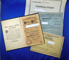 ArbeitsBuch Bäckergeselle 1927 Steuerkarte Zeugnis Mitgliedschein Weinheim Baden