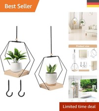 Stylisches 2er Set Hängende Blumenampeln für Sukkulenten & Deko - Wetterfest