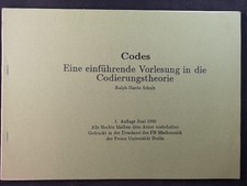 Codes: Eine einführende Vorlesung in die Codierungstheorie. Schulz, Ralph-Hardo: