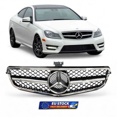 Amg kühlergrill chrom schwarz - kühlergrill,