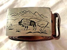 Gürtelschnalle Büffel Bison
