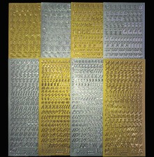 Sticker Buchstaben in gold und