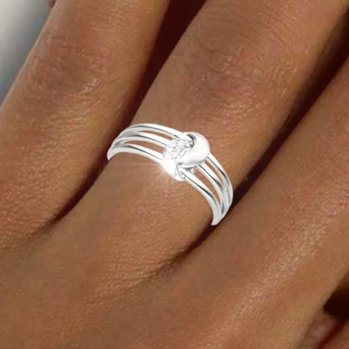 Damen ring 585 echt - echt, weißgold