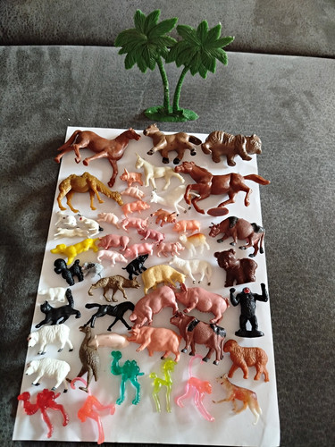 Kunststoff tierfiguren set - 48,