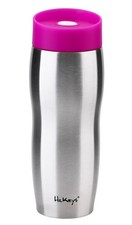 Thermobecher Isolierbecher Kaffeebecher to go 360ml Edelstahl Tee Kaffee Pink