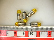 5 Stück LED-Leuchtmittel E5,5 - 22V GELB Spur H0/TT/N  NEU #LED5-GE