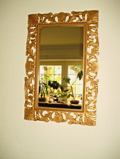 Wandspiegel Gold fbg. Garderobenspiegel Antik Barock Stil Flur Bad Spiegel