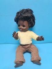 ALTE  DDR  PUPPE FARBIG 34 cm