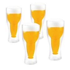 Thermo Biergläser Set 2 - 12-tlg Gläser doppelwandig Bierglas kühles Bier