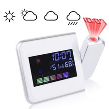 LCD Alarm Wecker mit Projektion Snooze Datum Temperaturanzeige Tischuhr Digital