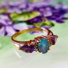 Ring Gold 14k 585/000 Amethyst