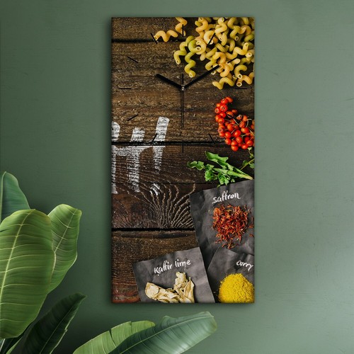 Wandkunst leinwand bild uhr - bild,