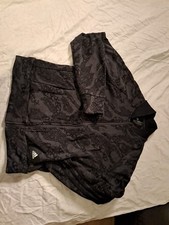 Adidas dünne Sportjacke dunkelgrau mit schwarzem Muster Gr. S, 2 Taschen