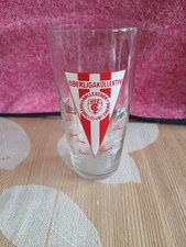 DDR-Bierglas - Hallescher FC - Chemie - Oberligakollektiv - Unterschriften