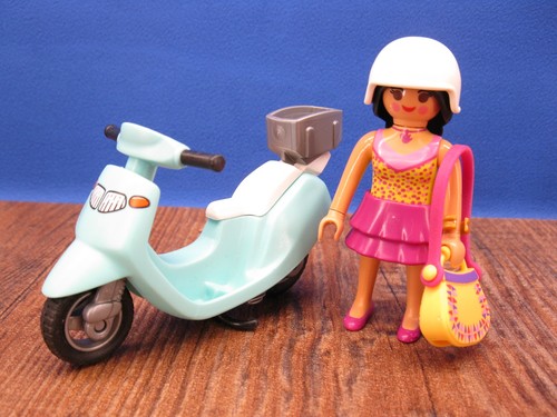 Frau motorroller tasche - frau, zu