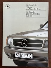 Broschüre - Mercedes - Benz 420 SEC, 500 SEC, 560 SEC – 12/1986