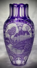 Antike überfangglas vase - antike,