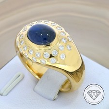 Wert: 9.550,- Saphir Brillant Ring 0,60 Carat 750 / 18 Kt Gold XXYY