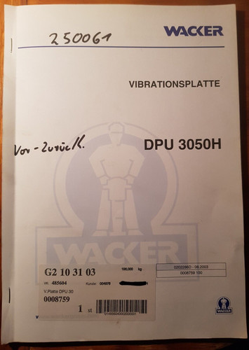 Wacker vibrationsplatte dpu - wacker,