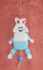 MINIATUR Hampelmann Katze  10 cm Holz-Anhänger Hampelkatze Geschenkanhänger