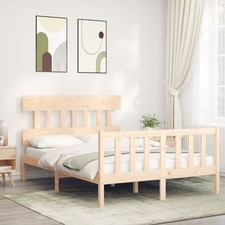Massivholzbett mit kopfteil - massivholzbett,
