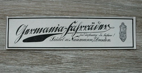 Werbung anzeige 1900 germania - werbung,