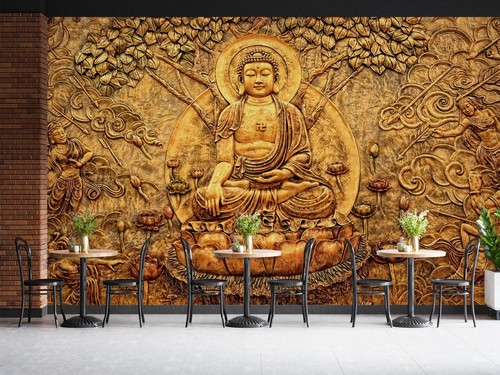 Goldener buddha statue - goldener,