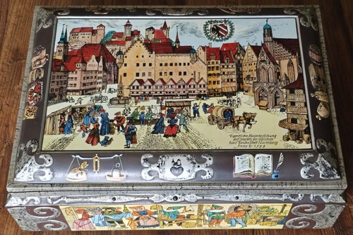Blechdose lebkuchenfabrik e - "lebkuchenfabrik,