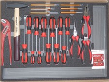 Carolus by GEDORE RED Schraubendreher Zangen Hammer Meißel-Satz Schaumstoffmodul