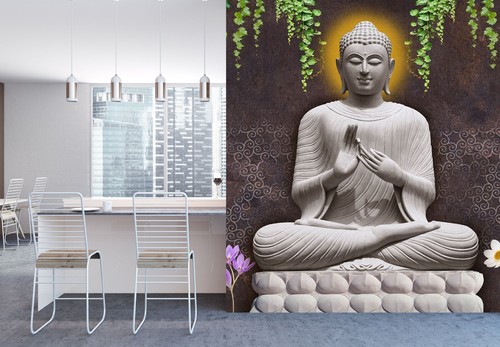 Buddha statue blätter - statue,