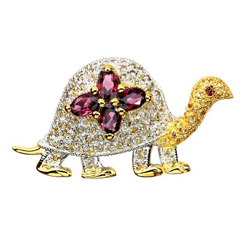 925 sterling silber - silber, brosche