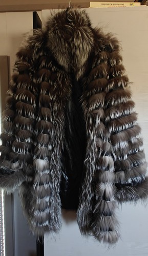 Damen silberfuchs pelzjacke - silberfuchs,