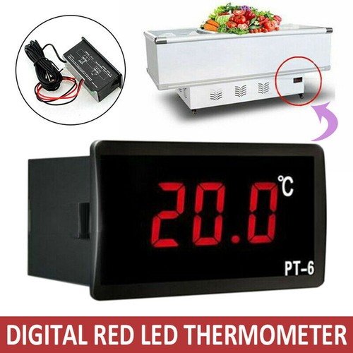 Digital rot led thermometer - rot, &