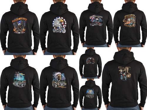 Biker zip kapuzensweater - kapuzensweater,