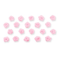 20 Satinrosen 15mm Rosenköpfe Bastelblumen Satinröschen Hochzeit Streudeko klein