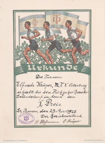 Urkunde deutsche turnerschaft - urkunde,
