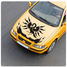 Auto Aufkleber Phoenix Phönix Feuervogel Motorhaube Flames Feuer Flammen A2082 