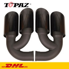 2X Endrohre Auspuffblenden für Porsche Cayenne 958 V8 Benzin 2010- 2014