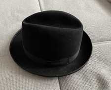 WEGENER Gr. 58 schwarzer älterer Herren Hut Filz