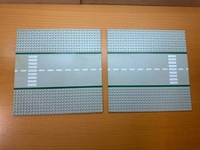 Lego 2x Straßenplatten 606p02 Gerade hellgrau 32x32 super Zustand