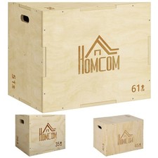 HOMCOM 3-in-1 Plyo Box Holz